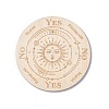 Wooden Carved Cup Mats LS-AJEW-P103-01G-1