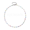 Acrylic and Glass Round Bead Necklaces NJEW-JN04876-3