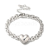 304 Stainless Steel Bracelets BJEW-H620-01P-2