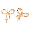 Brass Stud Earring Findings KK-S364-066-4