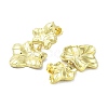 Rack Plating Brass Leaf Dangle Stud Earrings EJEW-M237-10G-01-2