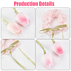 4Pcs 2 Colors Tulip Polyester Elastic Hair Accessories OHAR-CY0001-15-6
