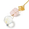 Wire Wrapped Nuggets Natural Quartz Crystal Pendant Decorations HJEW-C008-01B-G-2
