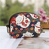 Cat Printed Canvas Cloth Zipper Wallets Purse for Women PW-WG27797-02-1