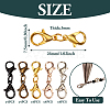 20Pcs 5 Colors Zinc Alloy Double Lobster Claw Clasps FIND-TA0002-49-11