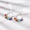 Natural & Synthetic Mixed Gemstone Chandelier Earrings EJEW-TA00105-3