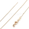 1mm Rack Plating Brass Cable Chain Adjustable Slider Necklaces for Women Men MAK-L044-03G-4