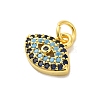 Real 18K Gold Plated Rack Plating Brass Micro Pave Cubic Zirconia Pendants Charms KK-S396-01A-2