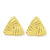 Rack Plating Triangle Brass Stud Earrings EJEW-I313-01G-1