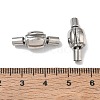 304 Stainless Steel European Clasps with Cord Ends SA-CBABC0F-10P-3