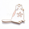 Alloy Enamel Kitten Pendants ENAM-S115-132-1