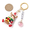 4Pcs 4 Styles Christmas Theme PVC Plastic Keychain KEYC-JKC00941-3