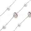 Handmade ABS Imitation Pearl & Rhinestone Round Chains CHS-L028-03P-03-1