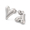 Non-Tarnish 304 Stainless Steel Stud Earrings EJEW-H115-31P-2