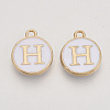 Golden Plated Alloy Charms X-ENAM-S118-01H-1