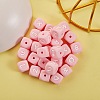 26Pcs 26 Style Silicone Alphabet Beads for Bracelet or Necklace Making SIL-SZ0001-01B-4