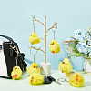 Cute Water Mink Mini Fur Chicken Pendant Bag Keychain KEYC-WH0018-77-5