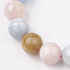 Natural Morganite Stretch Bracelets BJEW-S138-02F-10mm-3