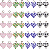40Pcs 4 Styles Handmade Polymer Clay Charms CLAY-SC0002-91A-1