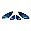 Transparent Resin Wing Earrings Pendants FIND-TAC0006-59B-2