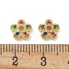 Brass Micro Pave Cubic Zirconia Bead Caps ZIRC-F141-12G-01-3