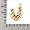 Brass Micro Pave Cubic Zirconia Pendants ZIRC-P121-01G-U-3