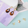 Kissitty 26Pcs Heart & Geometry Brass Stud Earring Findings KK-KS0001-20-14