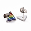 Pride Style 201 Stainless Steel Stud Earrings EJEW-F276-03P-2