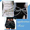 2Pcs 2 Styles Multi Layered ABS Plastic Pearl Beaded Chain Belts AJEW-FG0004-01-6