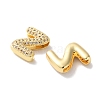 Rack Plating Brass Micro Pave Cubic Zirconia Slide Charms KK-C084-34G-Z-2