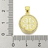 Rack Plating Brass Micro Pave Cubic Zirconia Pendants KK-B091-22G-08-3