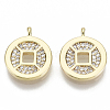 Brass Micro Pave Cubic Zirconia Charms KK-N232-69-NF-1