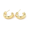 Brass Chunky C-shape Stud Earrings EJEW-G297-03C-G-1