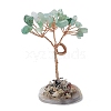 Natural Gemstone Chips and Natural Green Aventurine Pedestal Display Decorations G-PW0004-24B-1