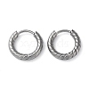 304 Stainless Steel Huggie Hoop Earrings EJEW-H111-01A-P-1