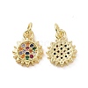 Brass Micro Pave Cubic Zirconia Charms KK-E068-VF173-1