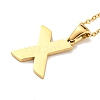 Ion Plating(IP) Initial Letter 304 Stainless Steel Pendant Necklaces NJEW-M199-01G-X-2