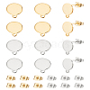 12Pcs 2 Colors 304 Stainless Steel Stud Earring Findings STAS-LP0001-76-1