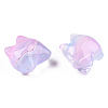 Transparent Spray Painted Glass Beads GLAA-N035-034-G04-3