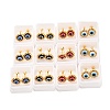 Evil Eye Glass Ear Fake Plugs EJEW-H105-27G-1