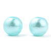 Spray Painted ABS Plastic Imitation Pearl Beads OACR-T015-05A-08-2