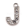 Alloy Rhinestone Letter Charms RB-A052-J01-1