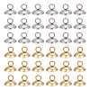 GOMAKERER 80Pcs 2 Colors 201 Stainless Steel Bead Cap Pendant Bails STAS-GO0001-12-1