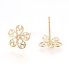 Brass Ear Studs LS-X-KK-S345-272G-2