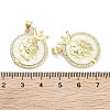 Brass Micro Pave Clear Cubic Zirconia Pendants KK-L213-010G-09-3