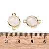 Brass Natural Quartz CrystalConnector Charms KK-Z096-01G-04-3