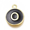 Brass Enamel Pendants KK-H103-02O-G-1