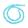 Electroplate Transparent Glass Beads Strands EGLA-K015-07A-2