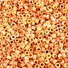 Opaque Picasso Cylinder Glass Beads SEED-Q039-06A-01-3