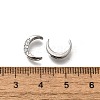 Brass Micro Pave Clear Cubic Zirconia Links Connector Charms KK-K378-66P-3